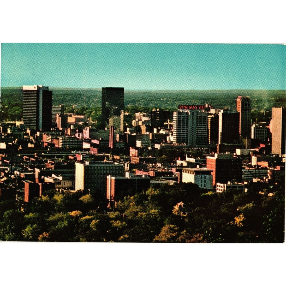 Vintage Birmingham Alabama View from Red Mountain Postcard